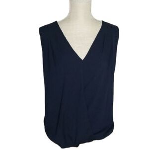 The Limited Tank Top Women's Medium Navy V Neck Sleeveless Dressy